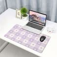thumbnail image 6 of Kdxio Floral Purple Buffalo Plaid Print Large Gaming Mouse Pad,Non-Slip Base,Water Resist Keyboard Pad for Gamer,Office & Home,29.5 x 15.8 in, 6 of 9