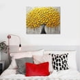 thumbnail image 4 of COMIO Painted Oil Painting Modern Textured Yellow Flower Wall Art Modern Abstract Floral Artwork 20x16in, 4 of 4