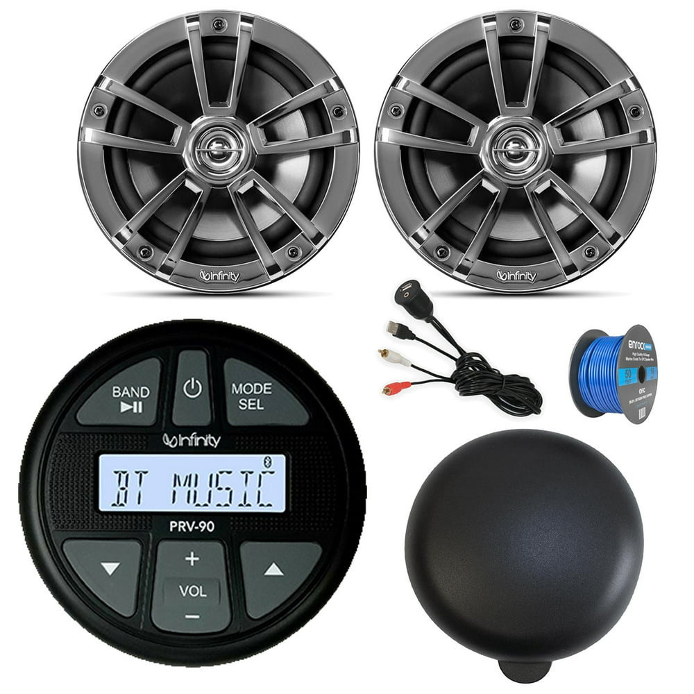 Boat Sound System AM/FM Bluetooth AUX/USB Gauge Stereo Infinity
