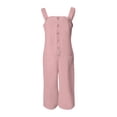thumbnail image 4 of Women Loose Casual Jumpsuits Linen Wide Leg Jumpsuits Bib Pants Baggy Rompers Overalls With Pockets Dress for Women New Years Eve Jumpsuit Women New Jumpsuits for Women Juniors Jumpsuits Formal Short, 4 of 4