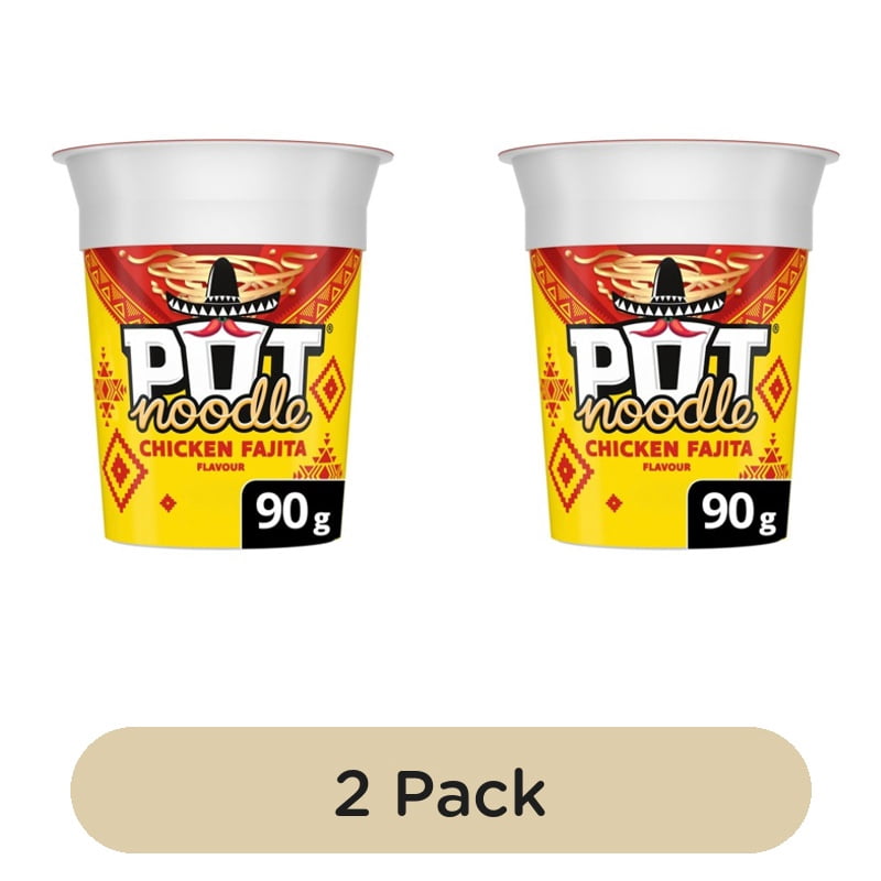 Pot Noodle Chicken Fajita 90g, British Import (Pack of 2)