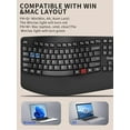 thumbnail image 4 of Wireless Keyboard and Mouse Combo,2.4G Full Size Wave Keys Ergonomic Keyboard with Wrist Rest for Natural Typing, 3 DPI Adjustable Ergonomic Silent Mouse for Computer/Laptop/Windows/Mac (Black), 4 of 4