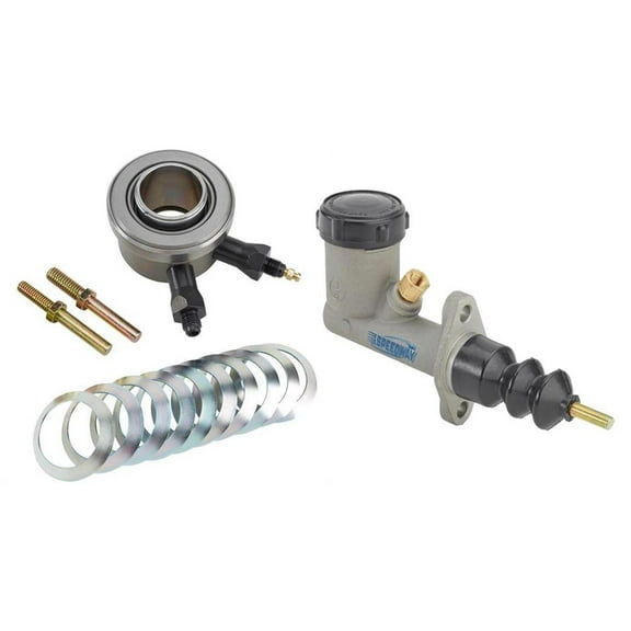 Speedway Motors SBC Small Block Chevy V8 Engine Crossmember Motor Mount Kit - Hydraulic Throwout Bearing & Mast Cylinder 3/4in - Easy Installation - Lightweight and Compact Design