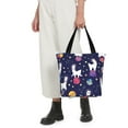 thumbnail image 6 of Kdxio Lama in Space Women Reusable Grocery Bags Foldable Ripstop,Reusable Shopping Bags for Shopping,Gym,Gift, 6 of 7