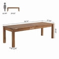 thumbnail image 2 of Tribesigns 78.7" Solid Wood Dining Table for 6-8, Extra Long Farmhouse Kitchen Table, Rectangle Dinner Table for Kitchen, Living Room, Rustic Brown, 2 of 7