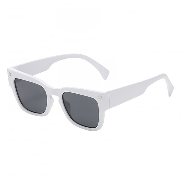 GJX Octagon Glasses Retro Fashion Street Shot Glasses Unisex PC Frame Sunglasses Myopia Sun Protection Essential White One Size