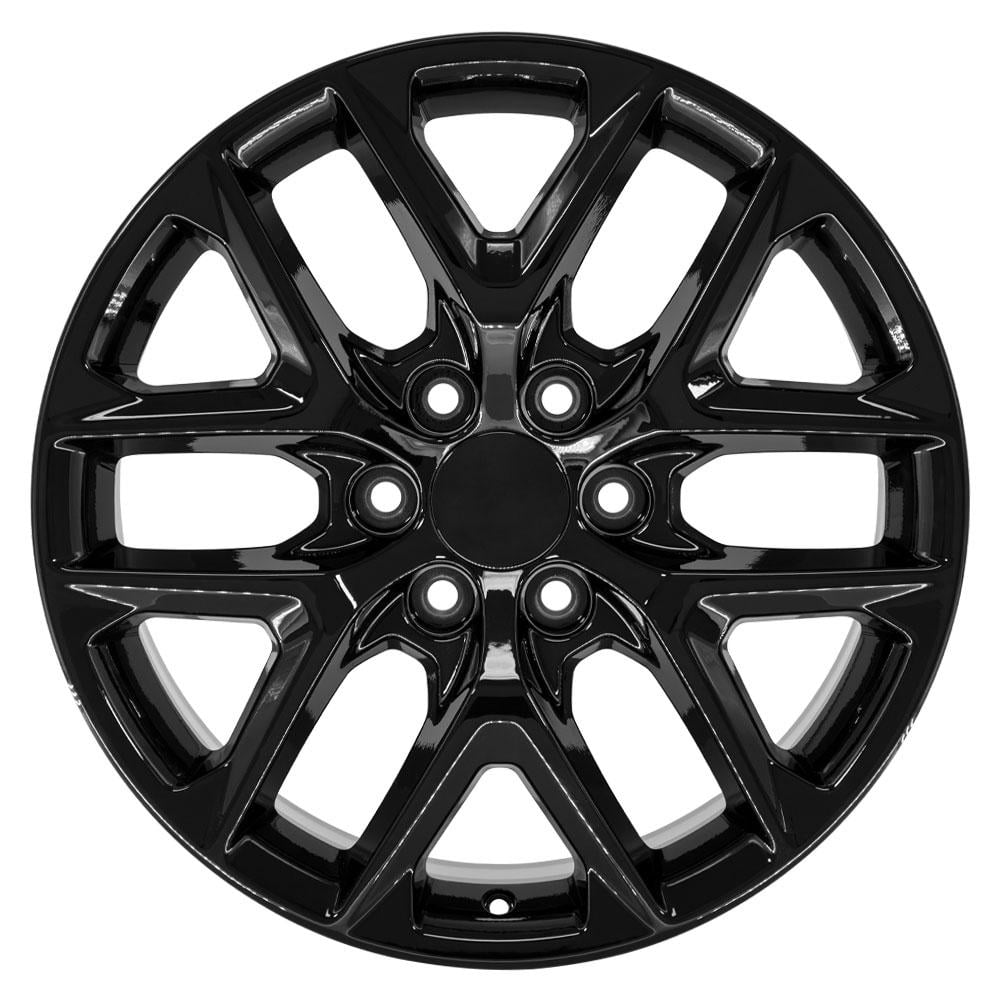 OE Wheels CV62 20 Inch Rim Fits Silverado 1500 Style 6x139.7 20x9 Gloss Black - Hollander 14078 (1)