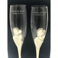 thumbnail image 2 of Set of 2 Beautifully Customized Wedding Toasting Flutes, Personalized Champagne, 2 of 4