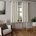 thumbnail image 2 of Ambesonne Floral Grommet Curtain, Rose Pattern Vintage Romance, 50"x96", Eggshell Green and Dark Peach, 2 of 5