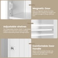 thumbnail image 2 of FANGSUM Tall Bathroom Cabinet, Storage Cabinet with 2 Doors & 1 Drawer, Narrow Floor Storage Cabinet with Adjustable Shelves for Bathroom, Living Room, Bedroom, White, 2 of 8