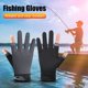 thumbnail image 5 of 1 par de guantes de ciclismo 2 dedos cortados Guantes de pesca de invierno Hombres Mujeres Ropa de pesca, 5 of 7
