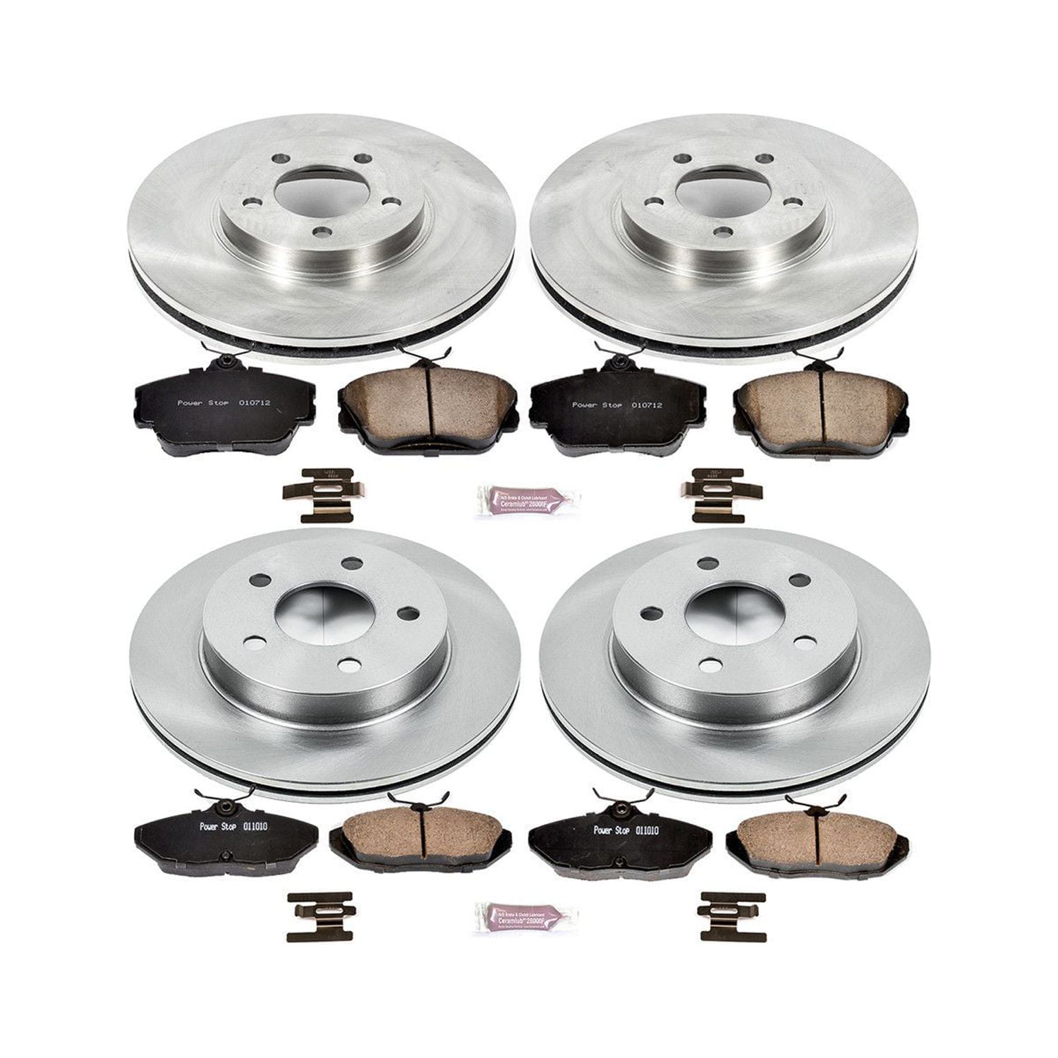 Power Stop Front and Rear Stock Replacement Brake Pad and Rotor Kit KOE1319