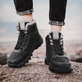 thumbnail image 5 of NOKIO Men'S Snowshoeing Fleece-Lined Boots Men's Winter High Top Workwear Versatile Warm Cold Proof Non Slip Cotton Shoes Comfortable Plus Velvet Thickened Snow Boots Men'S Waterproof Winter Shoes, 5 of 5
