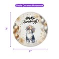 thumbnail image 5 of Happy Anniversary Manx Celebrates Wedding Love Family Party Ceramic Round Ornament Cat Lover Kitten Owner Gifts Home Tree Decor - 01015, 5 of 5