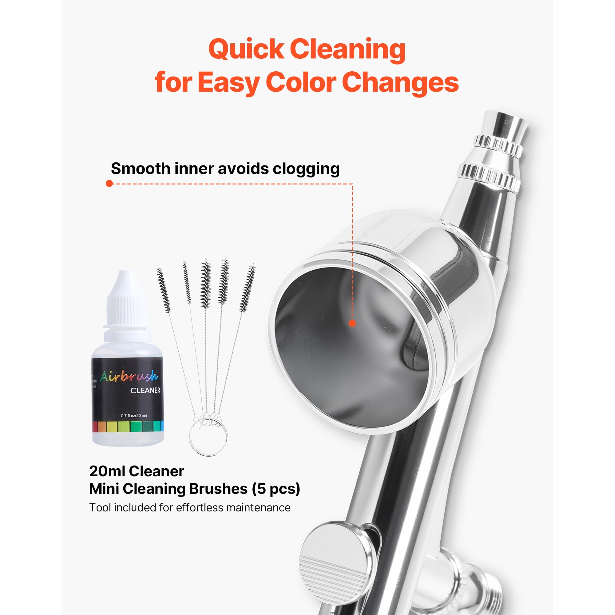 KFFKFF Airbrush Kit with Compressor and Tank, 1/6 HP, Includes 3 Dual-Action Airbrushes, 3 Nozzles, Hose, Acrylic Paint, and 2 Fans, Ideal for Cake Decoration, Model Crafting, and Nail Design