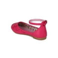 thumbnail image 3 of Little Angel Lola-731D New Little Girl Perforated Ankle Strap Ballet Flat Sandal, 3 of 5