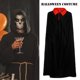thumbnail image 4 of Carnaval Coat Cosplay Disfraz Vampiros Unisex para Partido Adultos Collar/Bitura Con Capucha Grim Reaper Disfraces Halloween Single/Double Farty Fiest Party Black Red, 4 of 7