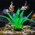 thumbnail image 3 of Soft Silicone Glowing Aquatic Artificial Seaweed Aquarium Kelp for Fish Tank Decoration Green, 3 of 7