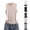 Beige, variant on Women's Summer Casual Semi High Neck Tight Fitting Thread Sleeveless T-shirt With Camisole Top Gray M
