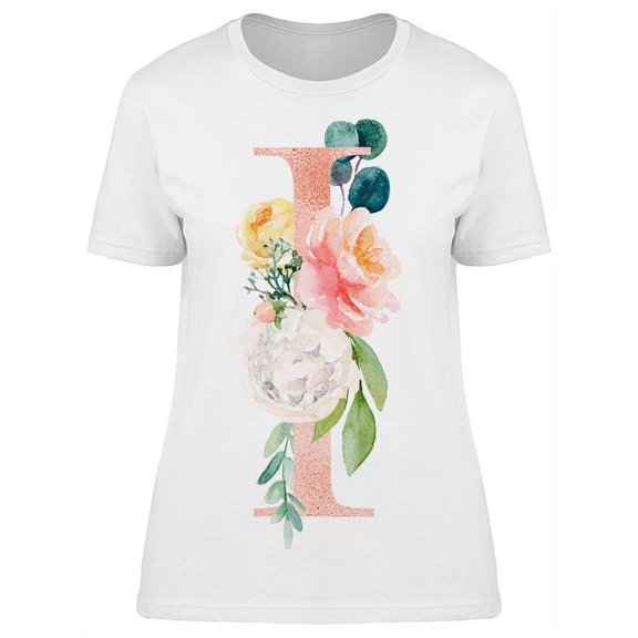 Letter I, Flower Tee Women's -Image by Shutterstock