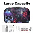 thumbnail image 3 of Skull Head Charger Pouch and Storage Box: Oxford Cloth Waterproof USB Cable Organizer and Cell Phone Cord Holder - 5.9x9.44x3.14 in, 3 of 6