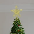 thumbnail image 3 of Árbol de Navidad Top Star Treetop Glitter Star para la decoración interior del partido del escritorio del hogar oro perfecl Estrella superior brillante, 3 of 8