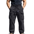 thumbnail image 3 of Dvprdro Mens Cotton Sweatpants Elastic Bottom Drawstring Casual Athletic Jogger Pants Cargo Loose Fit Lounge Hiking Workout Sweat Pants with Multi Pockets, 3 of 6