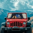 thumbnail image 4 of FUIALDOLG Accordion Car Windshield Sun Shade, Skull Camping Car Sun Visor to Protect UV Rays, Foldable Automotive Windshield Sunshades Keep Your Vehicle Cool & Comfort - 52.95" x 16.14", 4 of 7