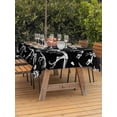 thumbnail image 3 of Outdoor Tablecloth with Umbrella Hole for Patio/Picnic/Party/Camping, Halloween Dinosaur Black Waterproof Table Cloth Rectangle Table Cover Washable, Funny Dino Skull Boys Girls Children (60"x 84"), 3 of 8