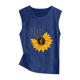 thumbnail image 3 of Tank Top Para Mujeres Workout Mujeres Casual Activewear Tank Tops sin mangas Yoga entrenamiento Tank Tops ajuste suelto correr ejercicio gráfico camiseta (Navy, S), 3 of 4