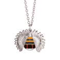 thumbnail image 1 of China Architecture Tian'anmen Pattern Sunflower Necklace Pendant Locket Jewelry, 1 of 3