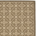 thumbnail image 2 of SAFAVIEH Courtyard Alastar Geometric Indoor/Outdoor Area Rug, 4' x 5'7", Brown/Cream, 2 of 4