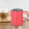 thumbnail image 2 of Non- 350ml Milk Frothing Pitcher Coffee Steaming Pitcher, Stainless Steel For Cafes Restaurants Bars Rose Red, 2 of 8
