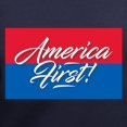 thumbnail image 3 of CafePress - America First T Shirt - Women's V-Neck Dark T-Shirt, 3 of 4