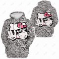 thumbnail image 1 of Hello Kitty Chandails à Capuchon Imprimés Chandails en Molleton d'Hiver pour Femmes à Manches Longues, Veste à Capuche Oversize de Loisirs, Pullovers à Poches pour Dames HOEMLIN, 1 of 6