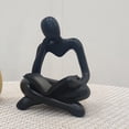 thumbnail image 5 of Abstract Thinker Statue Tabletop Decorative Sculpture for Decor Black, 5 of 7