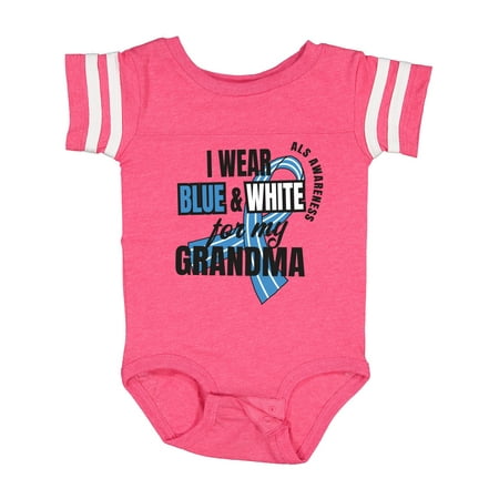 

Inktastic I Wear Blue and White for My Grandma ALS Awareness Gift Baby Boy or Baby Girl Bodysuit