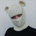 thumbnail image 2 of Womens Winter Hat Beanie for Men Rabbit Ear Hat Autumn and Winter Neck Knitted Hat, 2 of 6