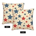 thumbnail image 4 of Multi-Size Linen Sofa Pillow Cover Invisible Zipper Open And Close Strong Use For Sofa Chair Garden Sofa Car Independence Day Theme Elements Star (1) 16"X16", 4 of 8