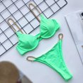 thumbnail image 4 of Gibobby Trajes de Baño para Mujer Traje de baño de mujer Ropa de playa Bikinis Traje de baño de cintura alta Bikini femenino Hebilla de 2 piezas Trajes d(Verde,M), 4 of 5