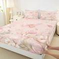 thumbnail image 4 of Feelyou Kawaii Butterfly Teens Twin Sheet Sets, Pink Spring Flower Floral Twin Fitted Sheet, Fairy Tale Princess Flat Sheet, Super Cozy Room Decor, 3-Piece, 4 of 8
