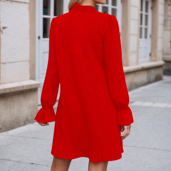 Dress Women Long Sleeve Aline Dress Women Fall Spring Valentines Day Outfit Women Fancy Dress for Women