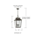 thumbnail image 4 of Capital Lighting 953344BK Chandler 4 Light 12" Wide Outdoor Pendant - Black, 4 of 7