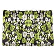 thumbnail image 7 of Yayeee Kitchen Curtains Tier Pair Light Filtering 27"x24" Rod Pocket Short Cafe Window Panel, Green Flower Pattern, 7 of 7