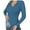 Blue, variant on Wancir Women's Collar Neck Ribbed Knit Long Sleeve Slim Fitted Sweater Basic Tee Tops