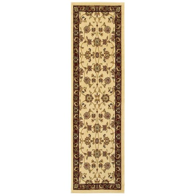 LR Resources GRAC281135IVD2175 2 Pi 1 Po x 7 Pi 5 Po Tapis de Course Rectangle Grace&44; Ivoire & Rouge
