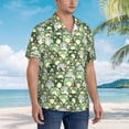 thumbnail image 5 of Xecao Cute Frog print Hawaiian shirt - a stylish short-sleeve button-down for men, perfect for casual beach and tropical outings., 5 of 9