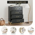 thumbnail image 4 of Tall 4-Drawer Dresser with Soft-Close, Anti-Tip Kit | Narrow Bedroom Closet Organizer | 36.22" Height, 4 of 7