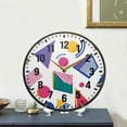 thumbnail image 4 of Yayeee Wall Clock Battery Operated 11.9" Silent Non-Ticking for Living Room, Green Retro Shapes, 4 of 8