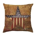 thumbnail image 2 of Beautynvta 4th of July Pillow Covers, 18x18 Inch, Vintage American Flag Stars Stripe Patriotic Throw Cushion Case for Independence Day, Memorial Day, 250th Anniversary Decor, 2 of 6